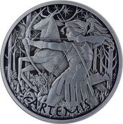 Tuvalu 5 Dollars Artemis. Antique Finish 2023 P P ARTEMIS coin reverse