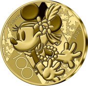 France 5 Euro (Disney 100. Mickey Mouse and Minnie Mouse) DISNEY 100 2023 coin reverse