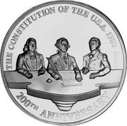 Mexico 5 Onzas (200 Anniversary US Constitution) X# MB38 THE CONSTITUTION OF THE U.S.A. 1787-1987 200TH ANNIVERSARY coin reverse Mexico 5 Onzas (200 Anniversary US Constitution) X# MB38 THE CONSTITUTION OF THE U.S.A. 1787-1987 200TH ANNIVERSARY coin reverse