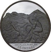 Mexico 5 Onzas Ixtaccihuati and Popocatepeti 1987 Mº X# MB33.1 1987 PLATA PURA .999 5 ONZAS coin reverse Mexico 5 Onzas Ixtaccihuati and Popocatepeti 1987 Mº X# MB33.1 1987 PLATA PURA .999 5 ONZAS coin reverse