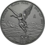 Mexico 5 Onzas (Libertad. Antiqued Finish) 5 ONZAS PLATA PURA 2018 LEY .999 MO coin reverse Mexico 5 Onzas (Libertad. Antiqued Finish) 5 ONZAS PLATA PURA 2018 LEY .999 MO coin reverse