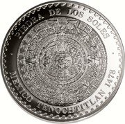 Mexico 5 Onzas (Piedra de los Soles.Coins) PIEDRA DE LOS SOLES MEXICO TENOCHTITLAN 1478 coin obverse