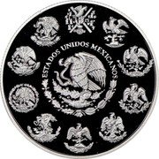 Mexico 5 Pesos Chichen Itza. Casa de Las Monjas 2011 Mo Proof KM# 945 ESTADOS UNIDOS MEXICANOS coin obverse Mexico 5 Pesos Chichen Itza. Casa de Las Monjas 2011 Mo Proof KM# 945 ESTADOS UNIDOS MEXICANOS coin obverse