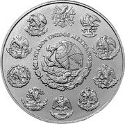 Mexico 5 Pesos Volcano Rabbit 2001 Mo KM# 660 ESTADOS UNIDOS MEXICANOS coin obverse Mexico 5 Pesos Volcano Rabbit 2001 Mo KM# 660 ESTADOS UNIDOS MEXICANOS coin obverse