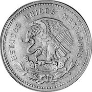 Mexico 50 Centavos (Cuauhtemoc Pattern) KM# Pn199 ESTADOS UNIDOS MEXICANOS coin obverse Mexico 50 Centavos (Cuauhtemoc Pattern) KM# Pn199 ESTADOS UNIDOS MEXICANOS coin obverse