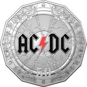 Australia 50 Cents 50th Anniversary of AC-DC. Coloured 2023  BU in Coincard AC-DC 1973 - 2023 50 coin reverse Australia 50 Cents 50th Anniversary of AC-DC. Coloured 2023  BU in Coincard AC-DC 1973 - 2023 50 coin reverse