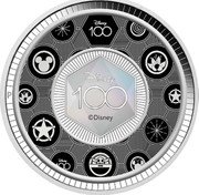 Tuvalu 50 Cents Disney. 100th Anniversary 2023 P Proof DISNEY 100 P DISNEY 100 ©DISNEY coin reverse Tuvalu 50 Cents Disney. 100th Anniversary 2023 P Proof DISNEY 100 P DISNEY 100 ©DISNEY coin reverse
