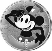 France 50 Euro (Disney 100. Mickey Mouse) STEAMBOAT WILLIE Ⓒ DISNEY 2023 DISNEY coin reverse