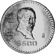 Mexico 500 Pesos KM# Pn236 Estados Unidos Mexicanos ESTADOS UNIDOS MEXICANOS coin obverse Mexico 500 Pesos KM# Pn236 Estados Unidos Mexicanos ESTADOS UNIDOS MEXICANOS coin obverse