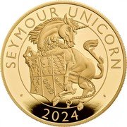 UK 500 Pounds Seymour Unicorn 2024 Proof SEYMOUR UNICORN D.L 2024 coin reverse