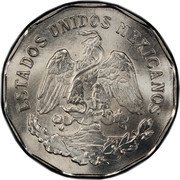 Mexico 6 Pesos (Green Turtle Pattern Coin) ESTADOS UNIDOS MEXICANOS coin obverse