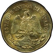 Mexico 6 Pesos (Green Turtle Pattern. Tortuga Verde) ESTADOS UNIDOS MEXICANOS coin obverse
