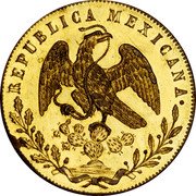 Mexico 8 Escudos (Pattern) REPUBLICA MEXICANA coin obverse Mexico 8 Escudos (Pattern) REPUBLICA MEXICANA coin obverse