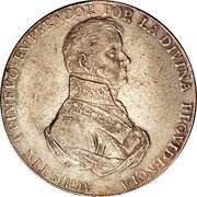 Mexico 8 Reales Agustin I Proclamation Coinage. Mexico 1823  AGUSTIN PRIMERO EMPERADOR POR LA DIVINA PROVIDENCIA coin obverse Mexico 8 Reales Agustin I Proclamation Coinage. Mexico 1823  AGUSTIN PRIMERO EMPERADOR POR LA DIVINA PROVIDENCIA coin obverse