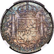 Mexico 8 Reales (Carlos III) HISPAN ET IND REX MO 8R F M coin reverse Mexico 8 Reales (Carlos III) HISPAN ET IND REX MO 8R F M coin reverse