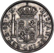 Mexico 8 Reales (Carlos IV Pattern) HISPAN ET IND REX MO 8R F M coin reverse