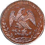 Mexico 8 Reales (Pattern Strike) KM# Pn21 REPUBLICA MEXICANA coin obverse Mexico 8 Reales (Pattern Strike) KM# Pn21 REPUBLICA MEXICANA coin obverse