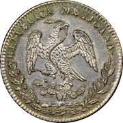 Mexico 8 Reales (Pattern Strike) KM# Pn20 REPUBLICA MEXICANA coin obverse Mexico 8 Reales (Pattern Strike) KM# Pn20 REPUBLICA MEXICANA coin obverse
