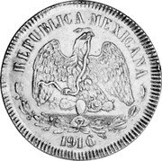 Mexico 8 Reales Pattern Strike 1823Mo Rare KM# Pn5 REPUBLICA MEXICANA 1916 coin obverse Mexico 8 Reales Pattern Strike 1823Mo Rare KM# Pn5 REPUBLICA MEXICANA 1916 coin obverse