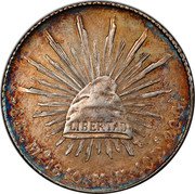 Mexico 8 Reales (Radiant Cap Pattern) LIBERTAD 8R.MO.1810. M.H.10 DS.20GS. coin reverse