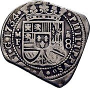 Mexico 8 Reals (Countermarked) KM# 48 HISPANIARVM ET INDIARVM REX coin reverse Mexico 8 Reals (Countermarked) KM# 48 HISPANIARVM ET INDIARVM REX coin reverse