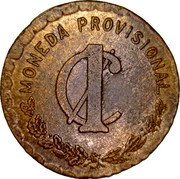 Mexico Centavo Oaxaca Revolutionary 1915 KM# 710a MONEDA PROVISIONAL 1 ¢ coin reverse Mexico Centavo Oaxaca Revolutionary 1915 KM# 710a MONEDA PROVISIONAL 1 ¢ coin reverse