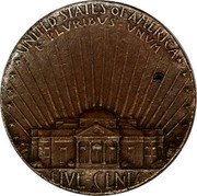 USA Five Cents (Uniface Reverse Impression) FIVE CENTS UNITED STATES OF AMERICA E PLURIBUS UNUM coin reverse USA Five Cents (Uniface Reverse Impression) FIVE CENTS UNITED STATES OF AMERICA E PLURIBUS UNUM coin reverse