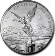 Mexico Kilo Libertad 2009 Mo KM# 677 1 KG PLATA PURA 2011 LEY .999 MO coin reverse Mexico Kilo Libertad 2009 Mo KM# 677 1 KG PLATA PURA 2011 LEY .999 MO coin reverse
