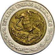 Mexico Peso Eagle. Circulation Coin 2017 Mo KM# 603 ESTADOS UNIDOS MEXICANOS coin obverse Mexico Peso Eagle. Circulation Coin 2017 Mo KM# 603 ESTADOS UNIDOS MEXICANOS coin obverse