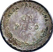 Mexico Peso Provisional Government Coinage 1915 KM# 743a UN PESO MONEDA PROVISIONAL coin reverse Mexico Peso Provisional Government Coinage 1915 KM# 743a UN PESO MONEDA PROVISIONAL coin reverse