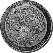 Niue Two Dollars Burning Phoenix 2023  Prooflike SILVER PHOENIX 2023 1OZ FINE SILVER 999 coin reverse Niue Two Dollars Burning Phoenix 2023  Prooflike SILVER PHOENIX 2023 1OZ FINE SILVER 999 coin reverse