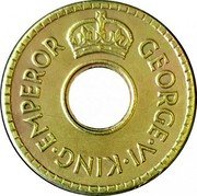 Fiji Halfpenny George VI 1942 S KM# 14a GEORGE VI KING EMPEROR coin obverse Fiji Halfpenny George VI 1942 S KM# 14a GEORGE VI KING EMPEROR coin obverse