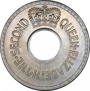 Fiji Halfpenny Elizabeth II 1954 KM# 20 QUEEN ELIZABETH THE SECOND coin obverse Fiji Halfpenny Elizabeth II 1954 KM# 20 QUEEN ELIZABETH THE SECOND coin obverse