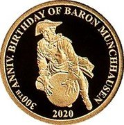 Samoa 1 Dollar (Elizabeth II Baron Munchhausen) 300TH ANNIV. BIRTHDAY OF BARON MUNCHHAUSEN 2020 coin reverse