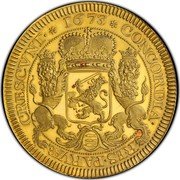Netherlands 1 Ducaton West Friesland Province 1673  KM# Pn2 CONCORDIA RES PARVӔ CRESCVNT 1673 coin reverse Netherlands 1 Ducaton West Friesland Province 1673  KM# Pn2 CONCORDIA RES PARVӔ CRESCVNT 1673 coin reverse