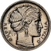 Italy 10 Centesimi (Helmeted head) KM# Pn13 REGNO D'ITALIA coin obverse