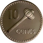 Fiji 10 Cents Ula Tava Tava 1976 Proof KM# 30a 10 CENTS coin reverse Fiji 10 Cents Ula Tava Tava 1976 Proof KM# 30a 10 CENTS coin reverse