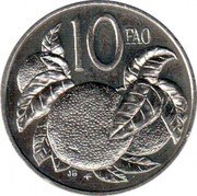 Cook Islands 10 Cents Elizabeth II FAO 1979 FM (M) KM# 4b 10 FAO JB FM coin reverse Cook Islands 10 Cents Elizabeth II FAO 1979 FM (M) KM# 4b 10 FAO JB FM coin reverse