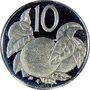 Cook Islands 10 Cents Wedding of Prince Charles and Lady Diana 1981 FM (M) KM# 4c 10 JB FM coin reverse Cook Islands 10 Cents Wedding of Prince Charles and Lady Diana 1981 FM (M) KM# 4c 10 JB FM coin reverse