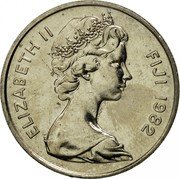 Fiji 10 Cents Ula Tava Tava 1982 KM# 30 ELIZABETH II FIJI 1982 coin obverse Fiji 10 Cents Ula Tava Tava 1982 KM# 30 ELIZABETH II FIJI 1982 coin obverse