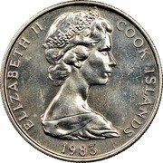 Cook Islands 10 Cents Elizabeth II 2nd portrait 1983 KM# 4 ELIZABETH II COOK ISLANDS 1983 coin obverse Cook Islands 10 Cents Elizabeth II 2nd portrait 1983 KM# 4 ELIZABETH II COOK ISLANDS 1983 coin obverse