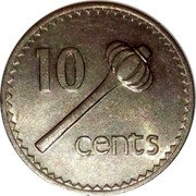 Fiji 10 Cents Ula Tava Tava 1986 KM# 52 10 CENTS coin reverse Fiji 10 Cents Ula Tava Tava 1986 KM# 52 10 CENTS coin reverse