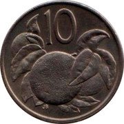 Cook Islands 10 Cents Elizabeth II 3rd portrait 1987 KM# 34 10 JB coin reverse Cook Islands 10 Cents Elizabeth II 3rd portrait 1987 KM# 34 10 JB coin reverse