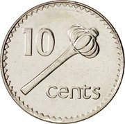 Fiji 10 Cents Ula Tava Tava 1999 (l) KM# 52a 10 CENTS coin reverse Fiji 10 Cents Ula Tava Tava 1999 (l) KM# 52a 10 CENTS coin reverse