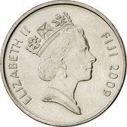 Fiji 10 Cents Ula Tava Tava 2009 KM# 120 ELIZABETH II FIJI 2009 RDM coin obverse Fiji 10 Cents Ula Tava Tava 2009 KM# 120 ELIZABETH II FIJI 2009 RDM coin obverse