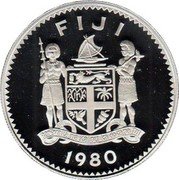 Fiji 10 Dollars 10th Anniversary of Independence 1980 Proof KM# 46a FIJI 1980 coin obverse Fiji 10 Dollars 10th Anniversary of Independence 1980 Proof KM# 46a FIJI 1980 coin obverse