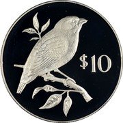 Fiji 10 Dollars Pink-billed Parrot 1978 Proof KM# 41a $10 coin reverse Fiji 10 Dollars Pink-billed Parrot 1978 Proof KM# 41a $10 coin reverse