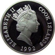 Cook Islands 10 Dollars Elizabeth II Nicolaus Copernicus 1992 Proof KM# 136 ELIZABETH II COOK ISLANDS RDM 1992 coin obverse Cook Islands 10 Dollars Elizabeth II Nicolaus Copernicus 1992 Proof KM# 136 ELIZABETH II COOK ISLANDS RDM 1992 coin obverse