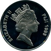 Fiji 10 Dollars Abel Janszoon Tasman 1993 Proof KM# 63 ELIZABETH II FIJI 1993 RDM coin obverse Fiji 10 Dollars Abel Janszoon Tasman 1993 Proof KM# 63 ELIZABETH II FIJI 1993 RDM coin obverse