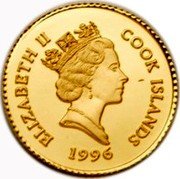 Cook Islands 10 Dollars Yellowstone National Park 1996 Proof KM# 286 ELIZABETH II COOK ISLANDS RDM 1996 coin obverse Cook Islands 10 Dollars Yellowstone National Park 1996 Proof KM# 286 ELIZABETH II COOK ISLANDS RDM 1996 coin obverse
